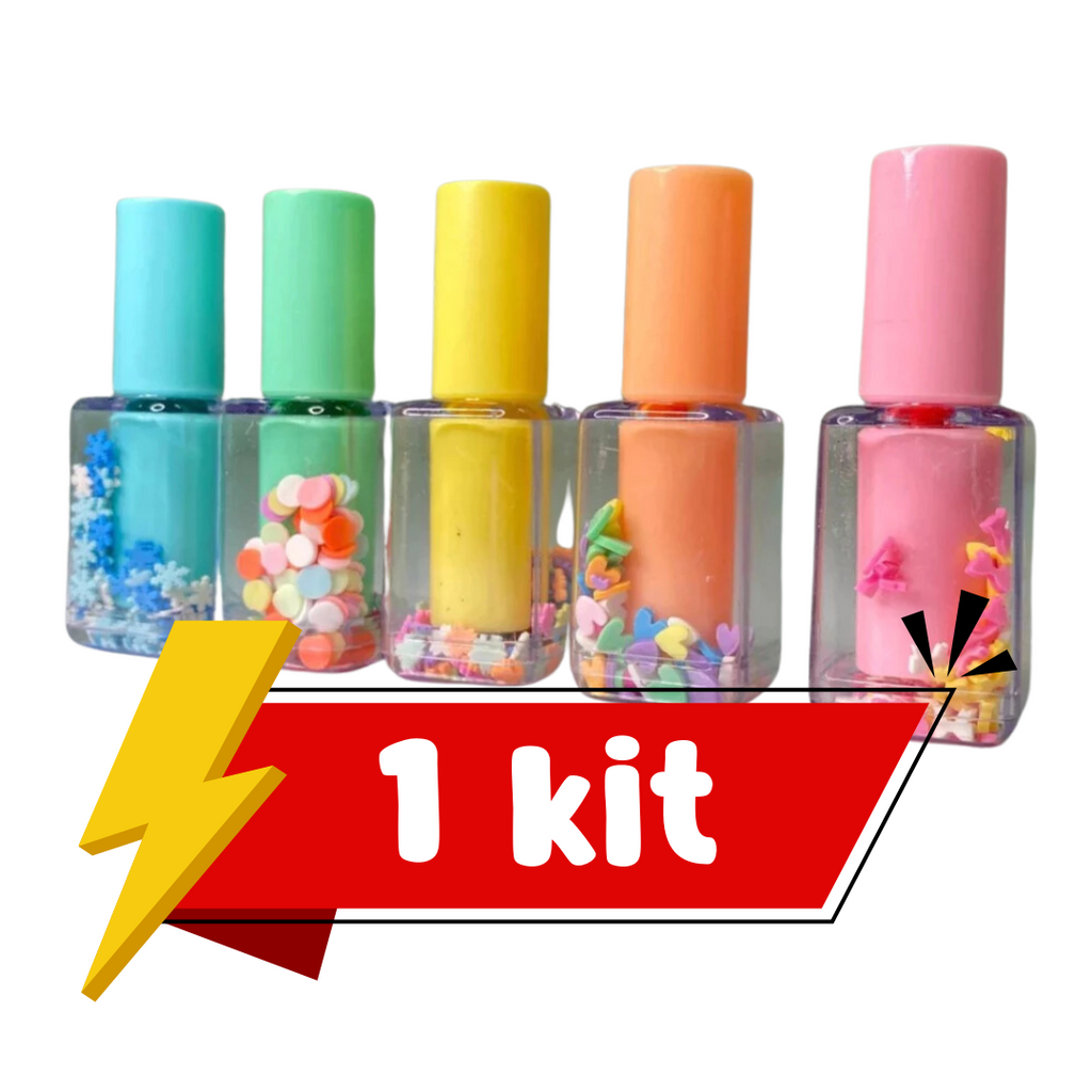 KIT 5 Caneta Marca-texto Cores Divertidas