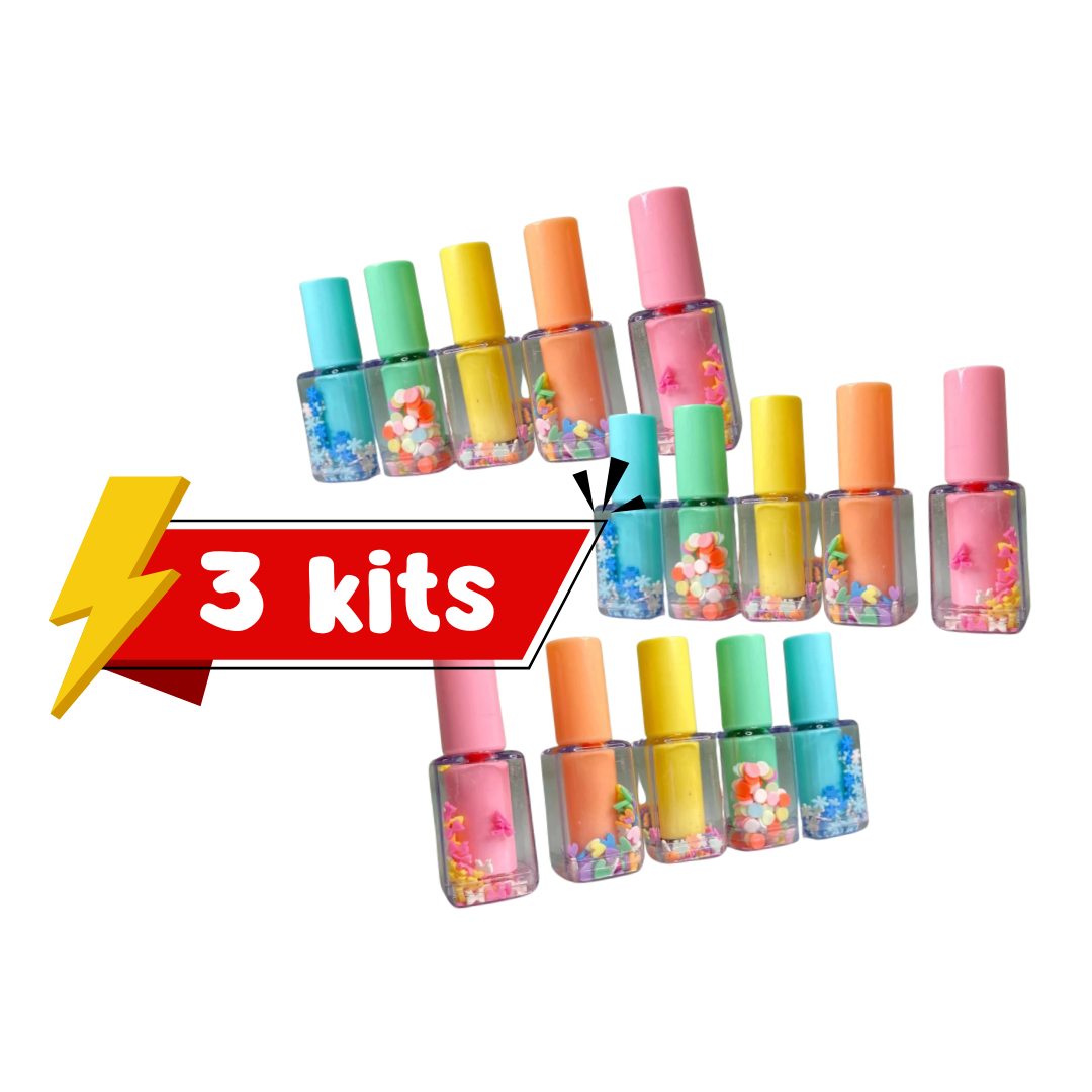 KIT 5 Caneta Marca-texto Cores Divertidas