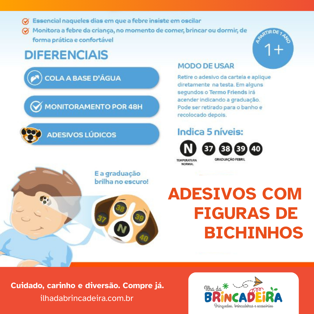Termômetro Adesivo Infantil Baby Fun