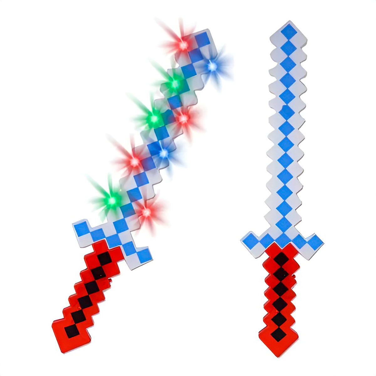 Espada de Diamante com Luz e Som – Aventura Garantida no Mundo dos Pixels!
