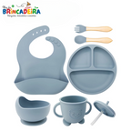 Kit Prato Infantil 6 Peças – Silicone com Ventosa | Ilha da Brincadeira