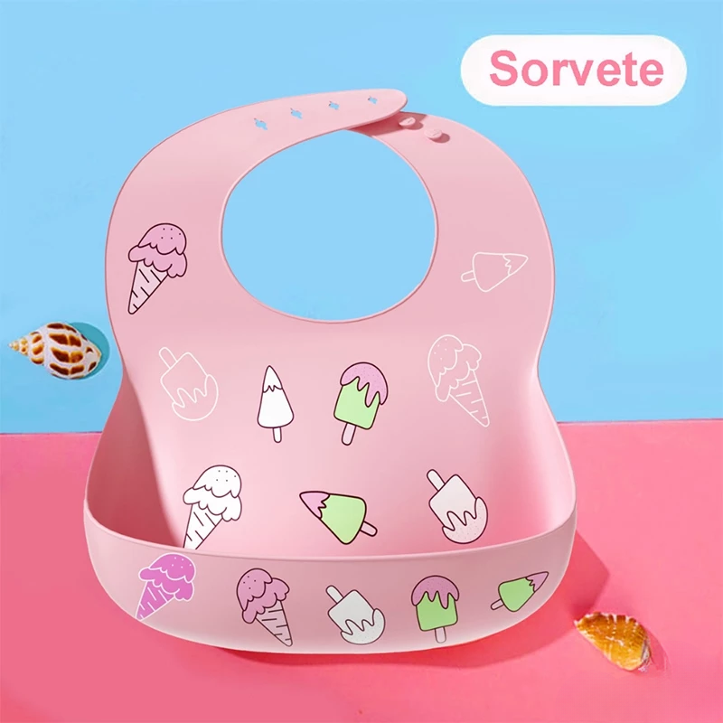 Babador Silicone Impermeável – Cata Migalhas Colorido | Ilha da Brincadeira