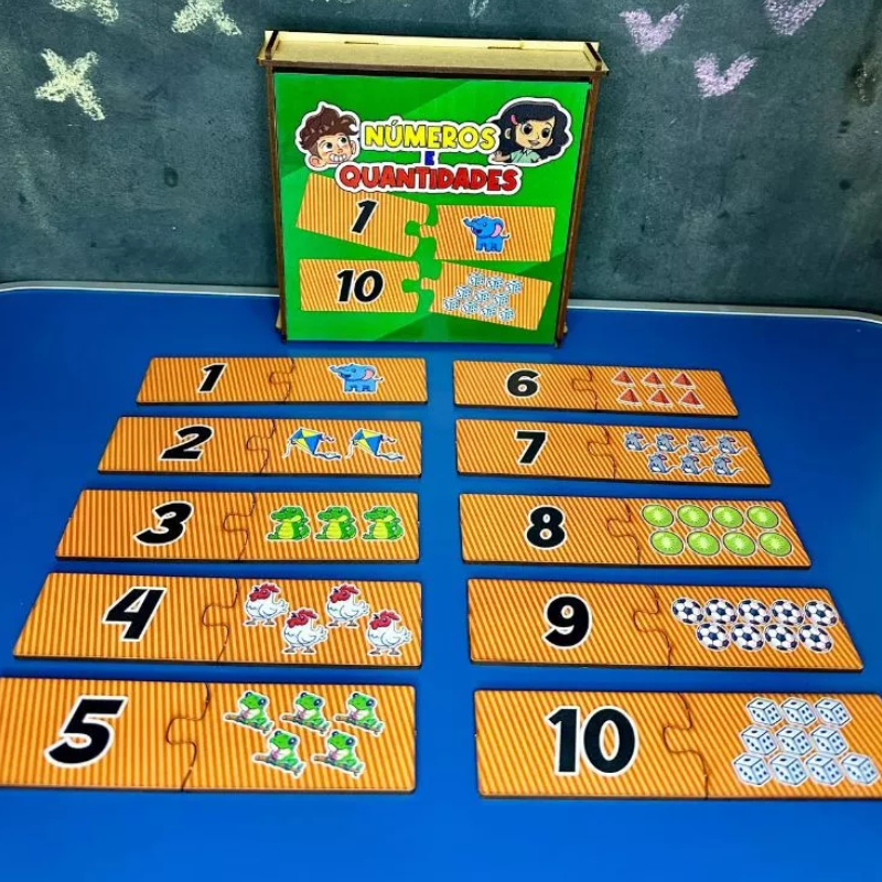 Kit 6 Quebra-Cabeças MDF Infantil – 4 Peças Cada | Ilha da Brincadeira