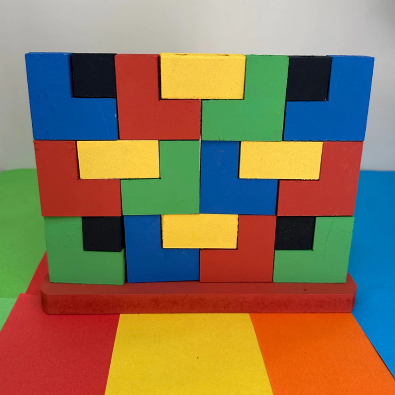 Tetris de Madeira Educativo – Ilha da Brincadeira