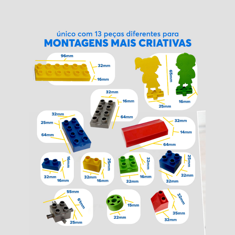 Blocos de Montar com 1000 Peças – Criativo e Educativo | Ilha da Brincadeira