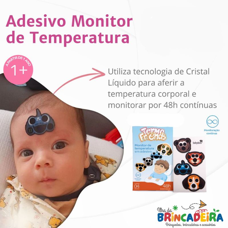 Termômetro Adesivo Infantil Baby Fun