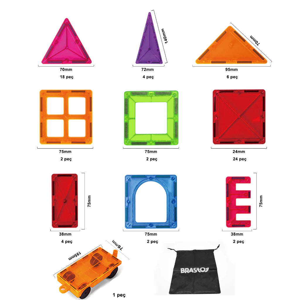 Blocos de Montar Magnéticos Construção