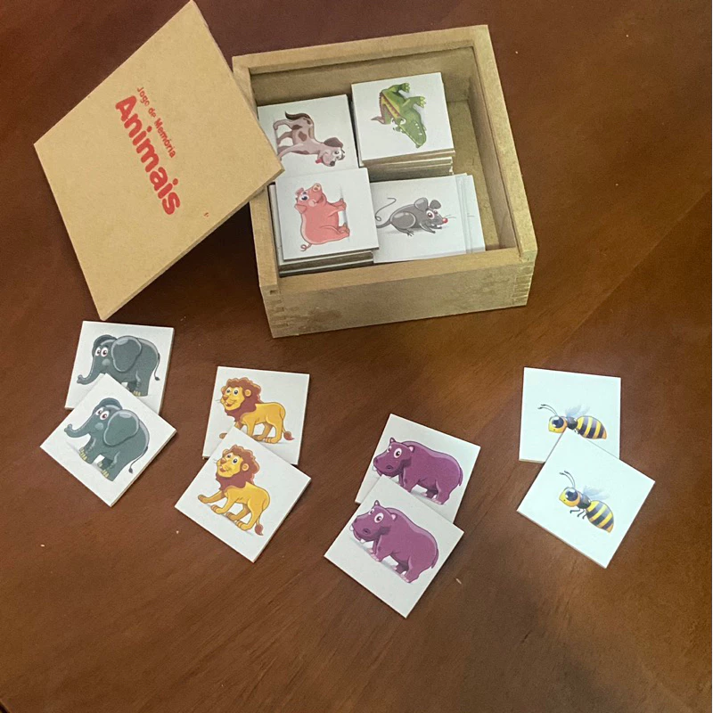 Jogo da Memória MDF – 20 Pares Educativos | Ilha da Brincadeira