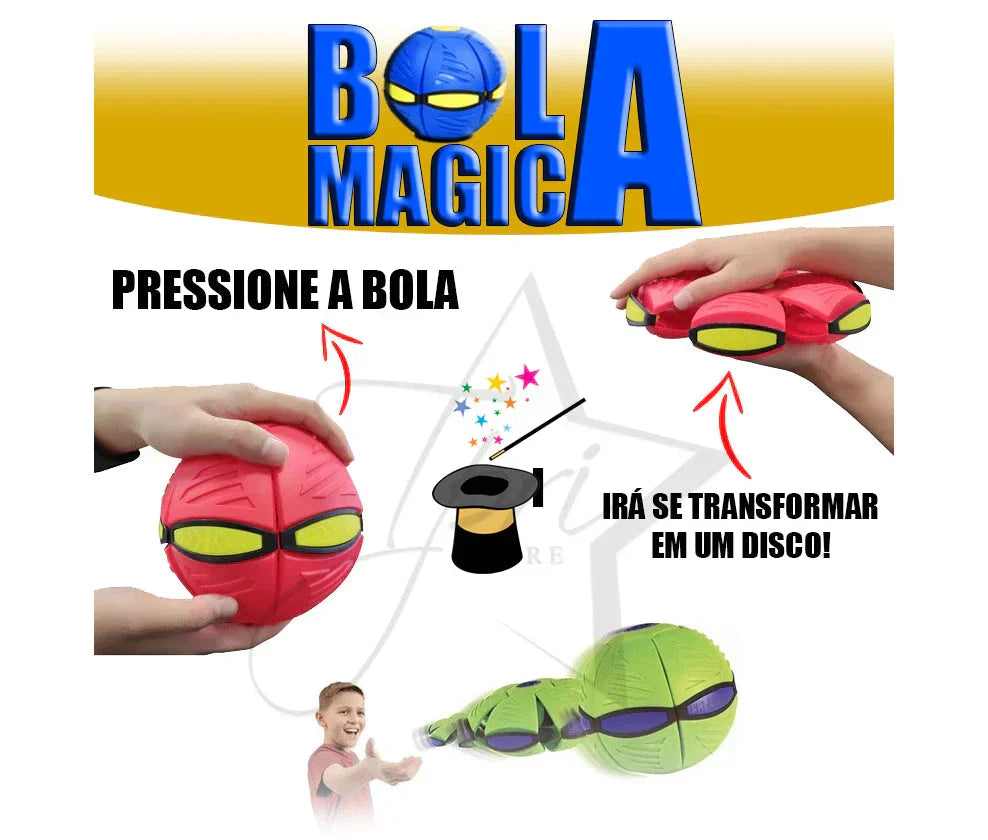 Bola Mágica Voadora com LED – Transformação em Disco Voador!