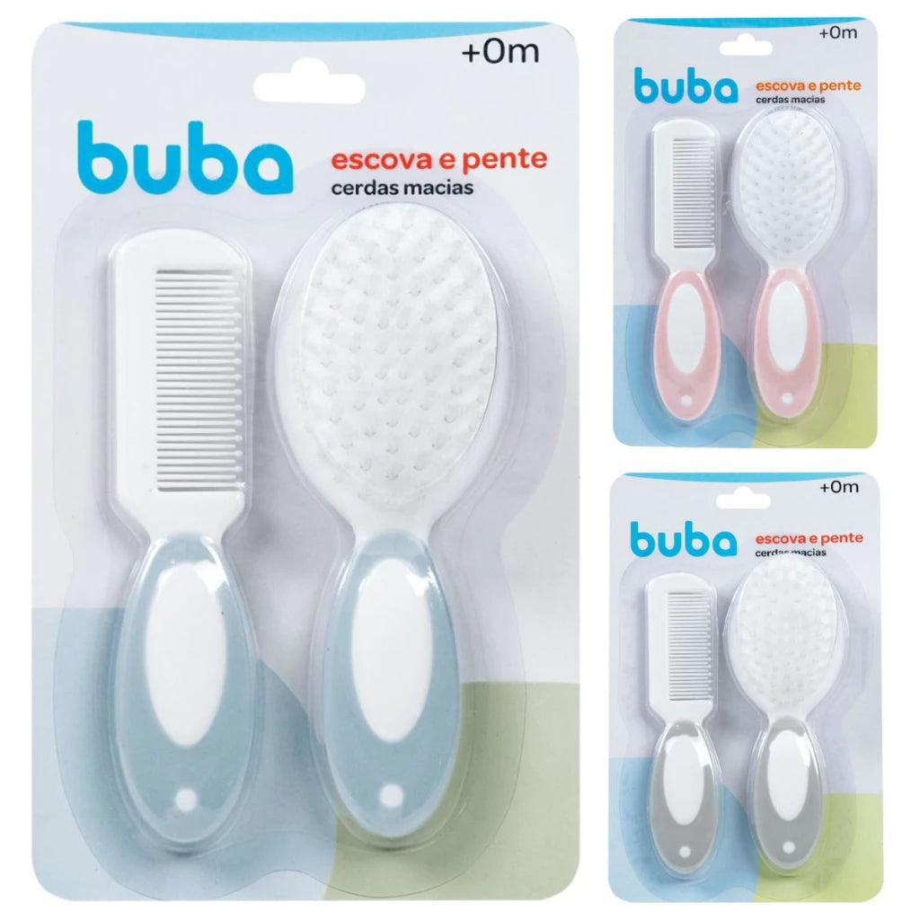 Kit escova cerdas macias Buba | Ilha da Brincadeira