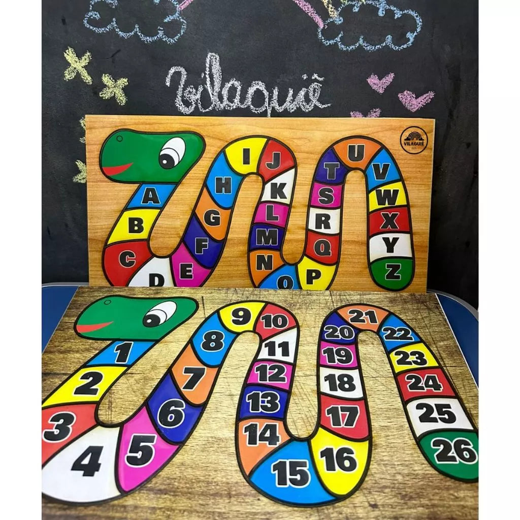 Tabuleiro da Minhoca Letras e Números | Ilha da Brincadeira