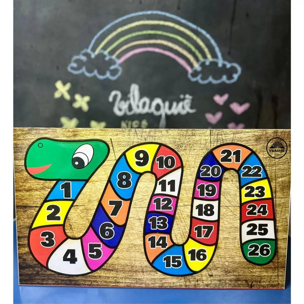 Tabuleiro da Minhoca Letras e Números | Ilha da Brincadeira