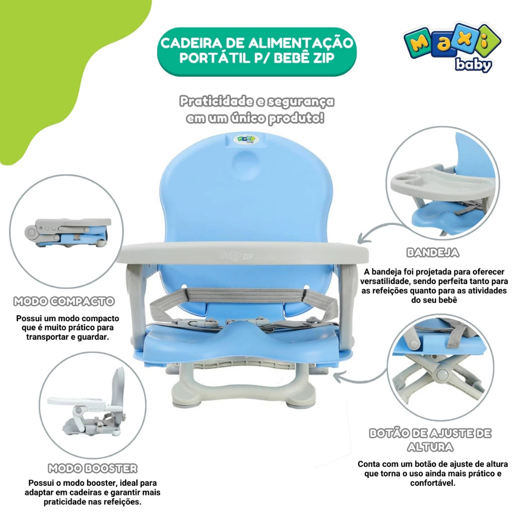 Cadeira Portátil para Alimentação – Maxi Baby: Praticidade e Segurança nas Refeições do seu Bebê!