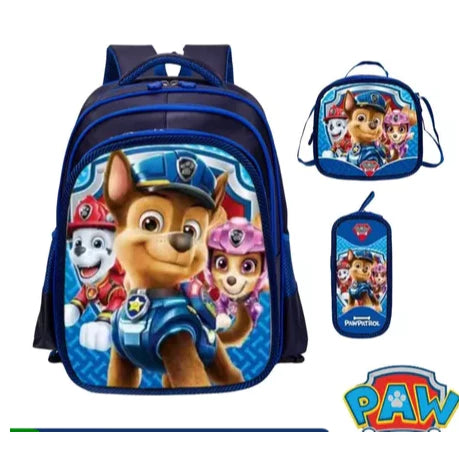 Kit 3 em 1 dos Heróis: Mochila + Lancheira + Estojo