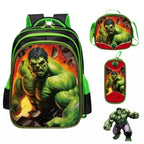 Kit 3 em 1 dos Heróis: Mochila + Lancheira + Estojo