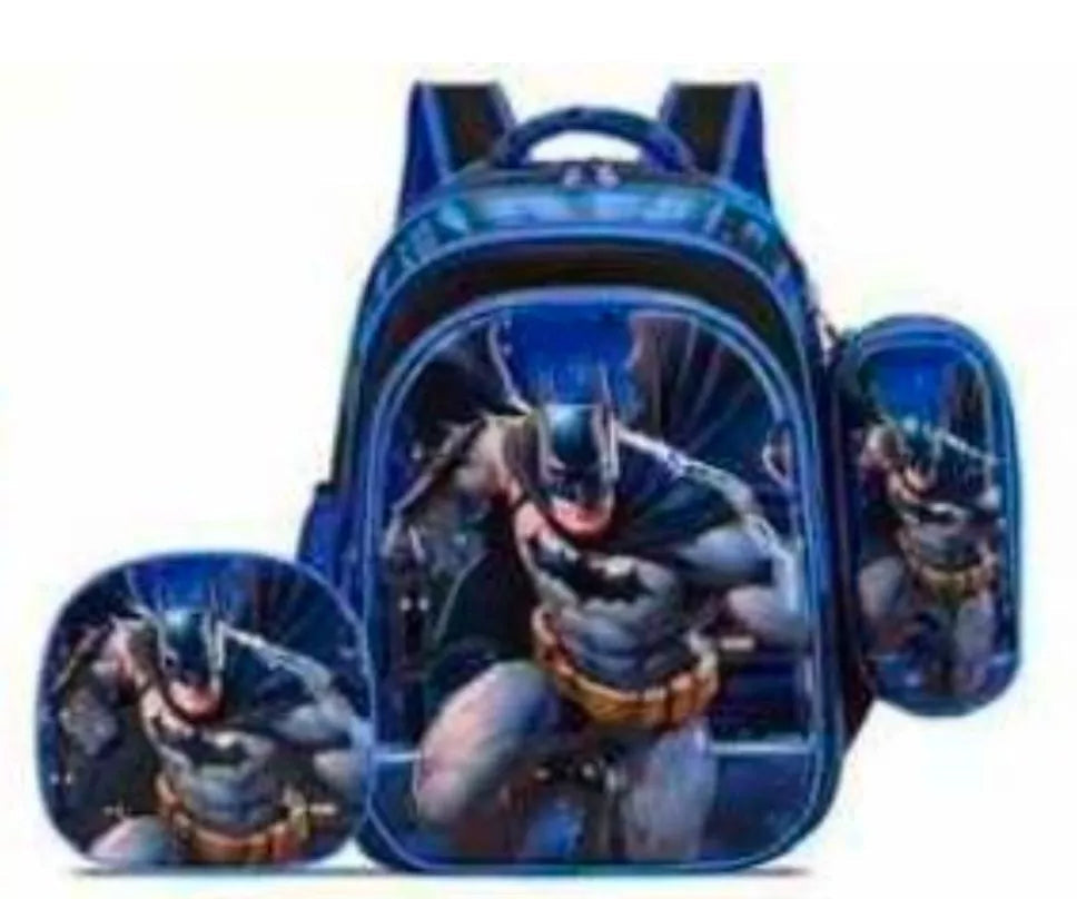 Kit 3 em 1 dos Heróis: Mochila + Lancheira + Estojo