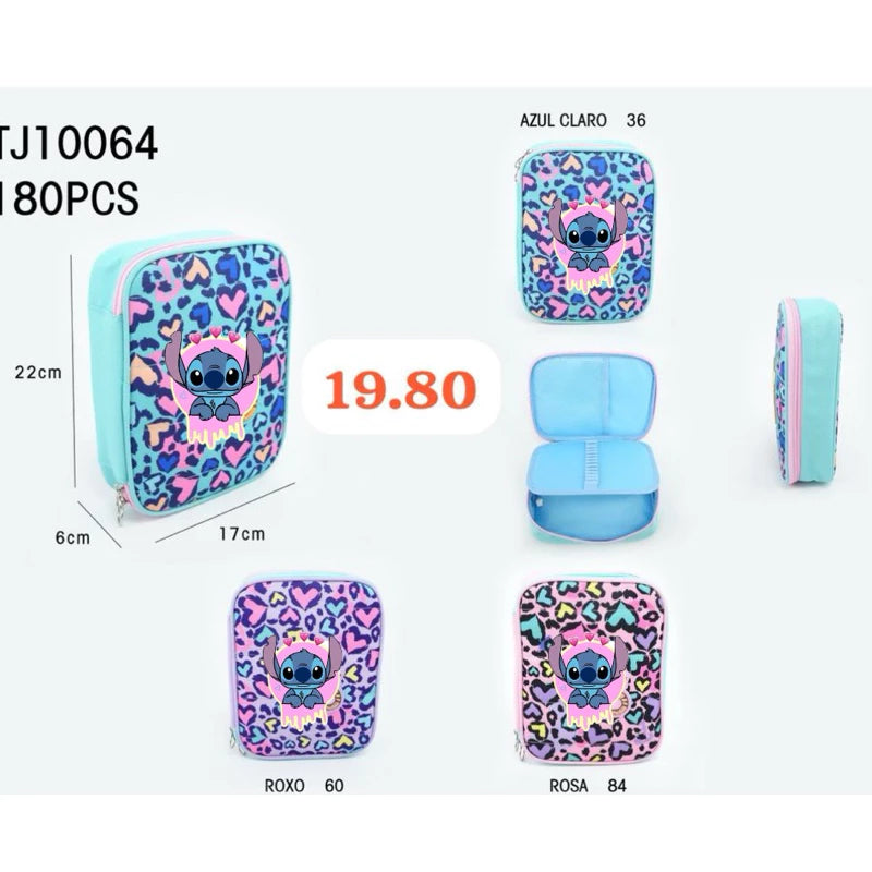 Estojo Escolar Lilo & Stitch - Organização e Diversão na Rotina Escolar