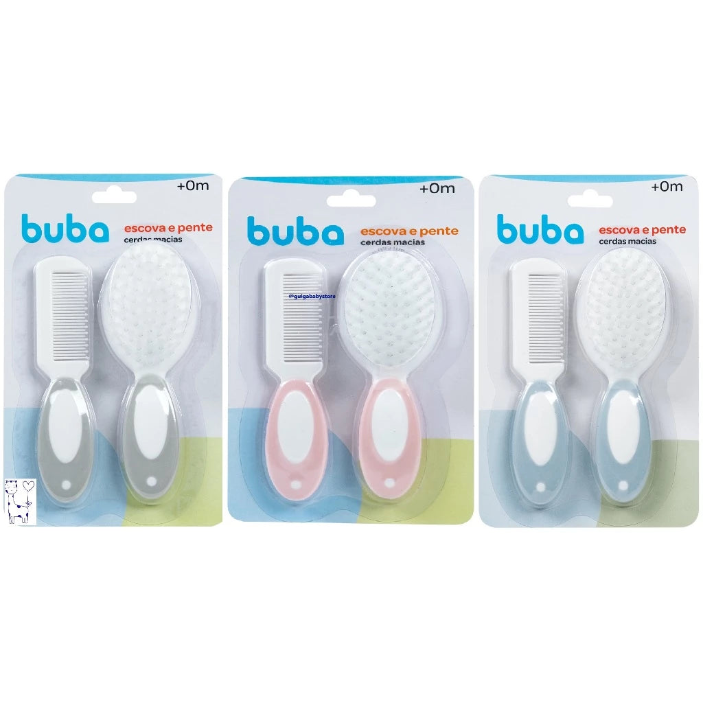 Kit escova cerdas macias Buba | Ilha da Brincadeira