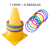 Kit Cones com Argolas – Jogo Sensorial e Educativo | Ilha da Brincadeira
