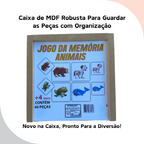 Jogo da Memória de Animais – 40 Peças Educativas | Ilha da Brincadeira