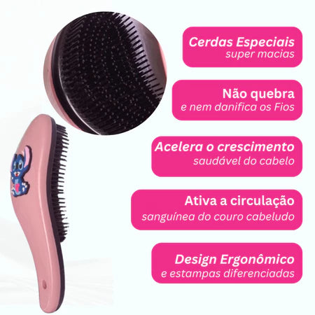 Escova de cabelo Stitch infantil | Ilha da Brincadeira