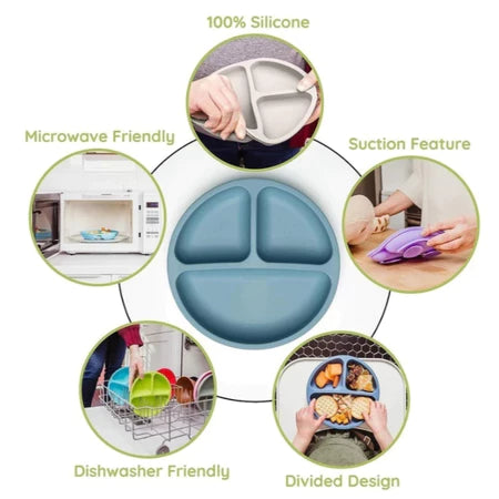 Pratinho infantil silicone com ventosa | Ilha da Brincadeira