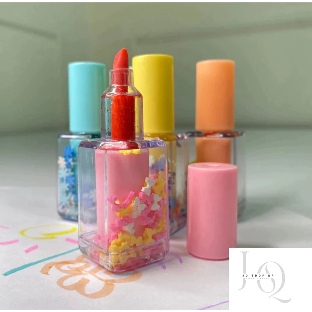 KIT 5 Caneta Marca-texto Cores Divertidas