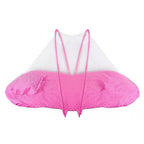 Ninho dos Sonhos – Berço ROSA Portátil com Mosquiteiro