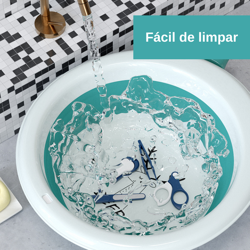 Kit de Cuidados para Unhas do Bebê – Cortador Seguro e Antibacteriano