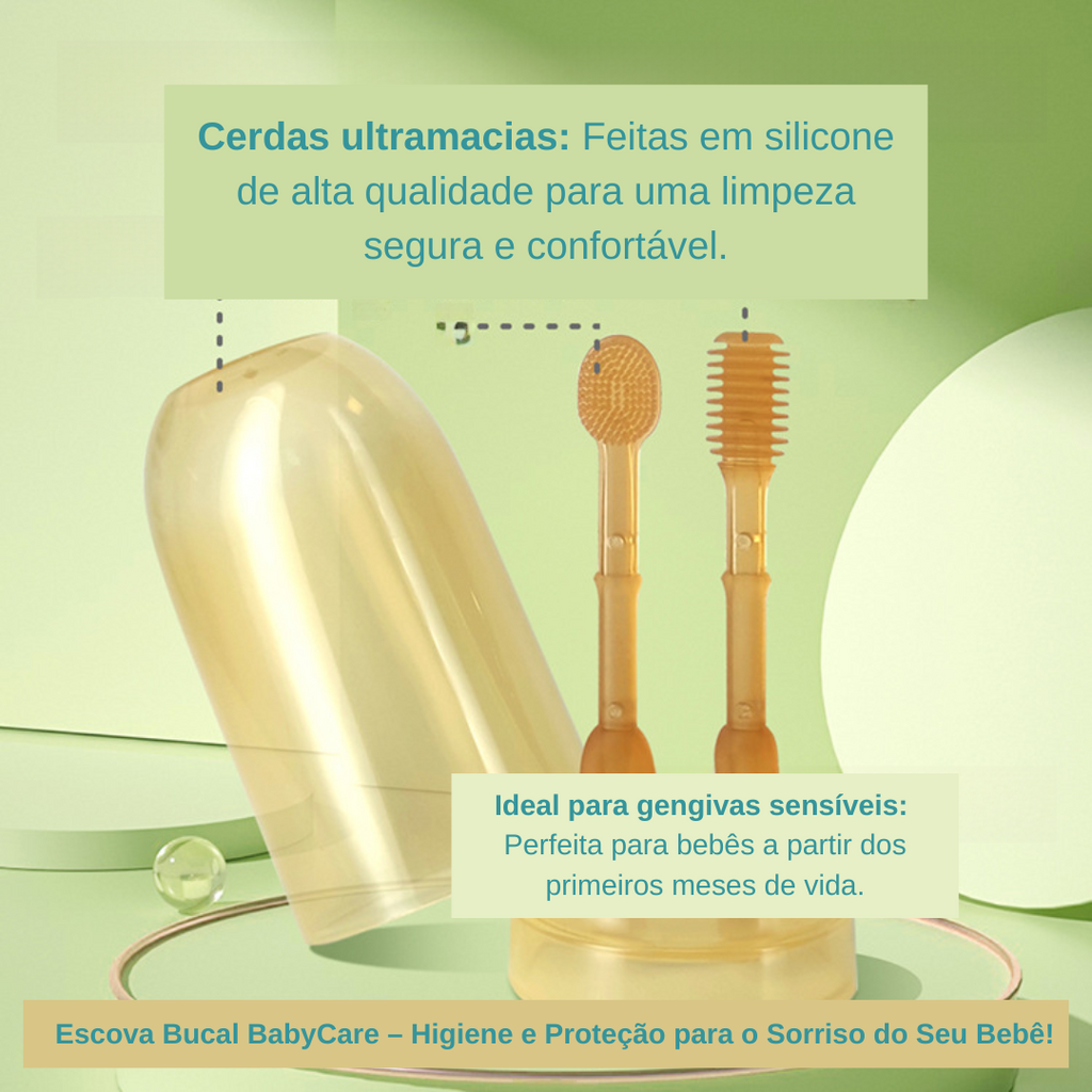 Escova Bucal BabyCare – Higiene e Proteção para o Sorriso do Seu Bebê!
