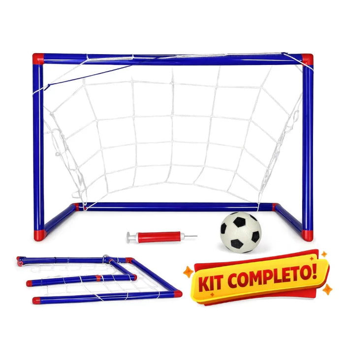 Kit Golzinho com Trave + Bola + Bomba