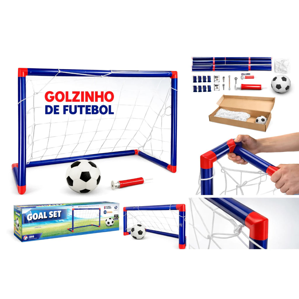Kit Golzinho com Trave + Bola + Bomba