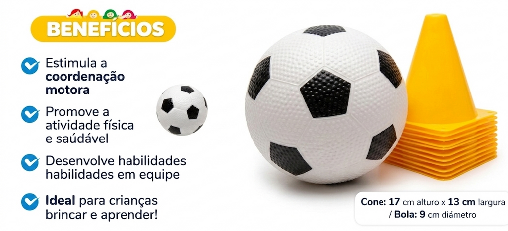Kit Escolinha de Futebol Infantil | Ilha da Brincadeira