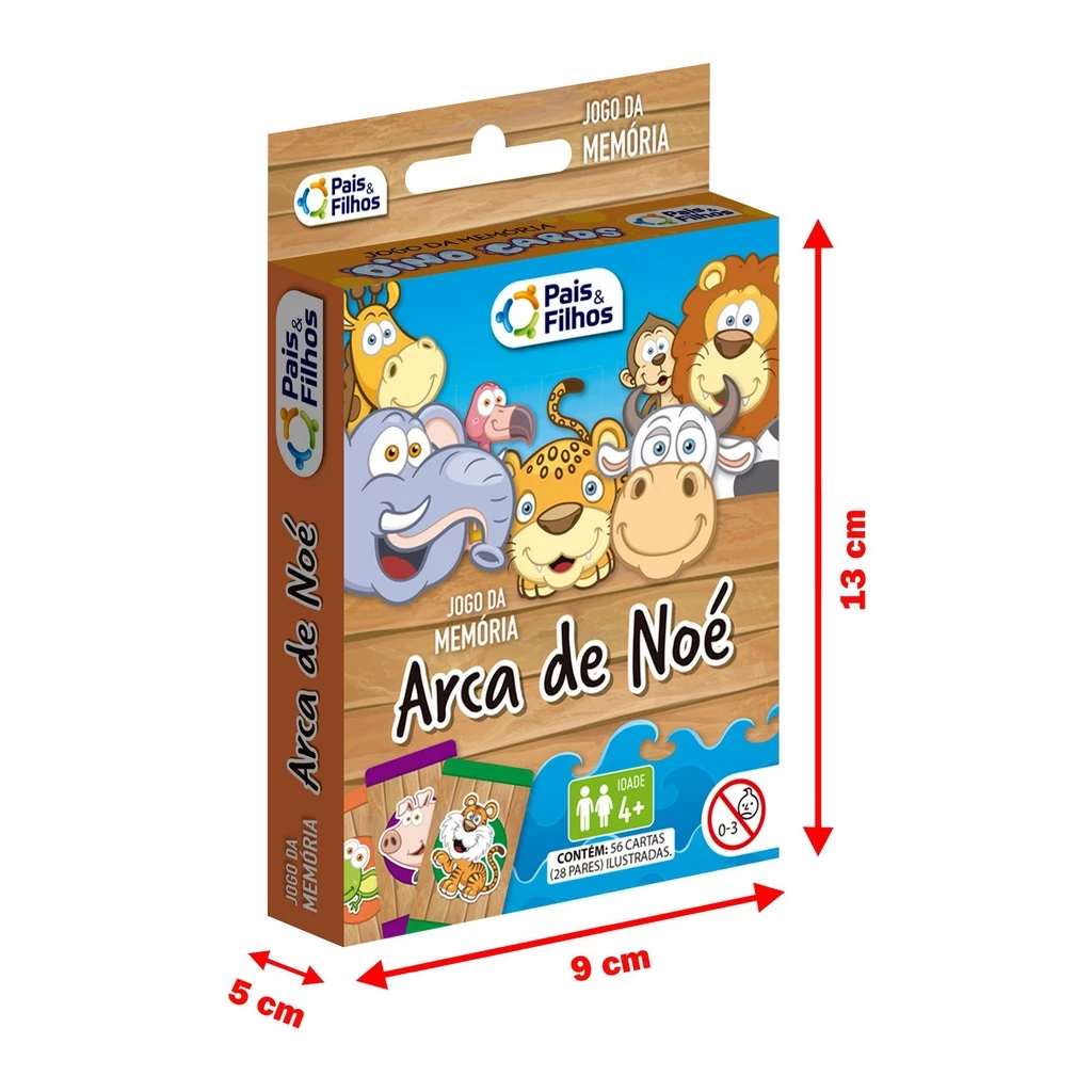 Jogo da Memória Arca de Noé – 56 Cartas | Ilha da Brincadeira